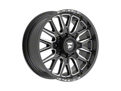 Fittipaldi Offroad FA18 Gloss Black Milled 8-Lug Wheel; 20x9; 18mm Offset (20-25 Silverado 3500 HD SRW)