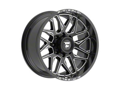 Fittipaldi Offroad FA19 Gloss Black Milled 8-Lug Wheel; 20x10; -19mm Offset (20-25 Silverado 3500 HD SRW)