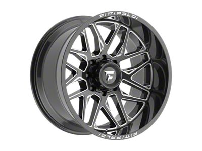 Fittipaldi Offroad FA19 Gloss Black Milled 8-Lug Wheel; 22x12; -44mm Offset (20-25 Silverado 3500 HD SRW)