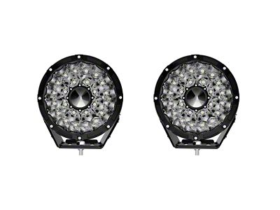 Flashtech 8.50-Inch Laser Round LED Off-Road Lights; Combo Beam (Universal; Some Adaptation May Be Required)