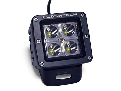 Flashtech 4-Inch LED Cube Light; Black Housing (Universal; Some Adaptation May Be Required)