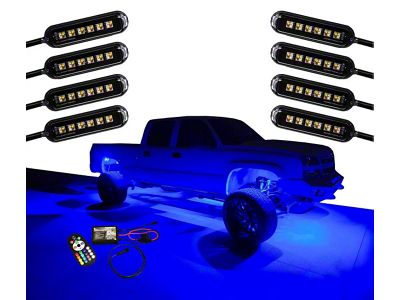 Flashtech Magnetic Mini RGBW Rock Light Kit with IR App Control; 8-Piece (Universal; Some Adaptation May Be Required)