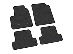 Factory Floorpan Fit Tire Tread/Scorched Earth Scene Front and Rear Floor Mats; Black (15-22 Canyon Crew Cab)