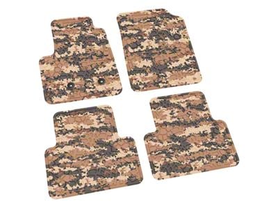 Factory Floorpan Fit Tire Tread/Scorched Earth Scene Front and Rear Floor Mats; Cyberflage Camouflage (15-22 Canyon Extended Cab)