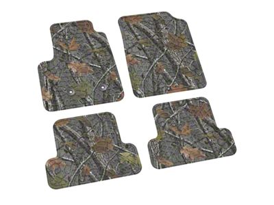 Factory Floorpan Fit Tire Tread/Scorched Earth Scene Front and Rear Floor Mats; Rugged Woods (15-22 Canyon Crew Cab)