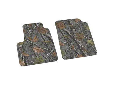 Factory Floorpan Fit Tire Tread/Scorched Earth Scene Front Floor Mats; Rugged Woods (15-22 Canyon)