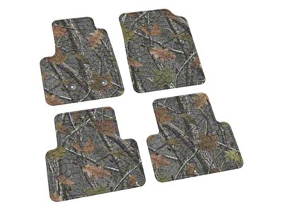 Factory Floorpan Fit Tire Tread/Scorched Earth Scene Front and Rear Floor Mats; Rugged Woods (15-22 Colorado Extended Cab)