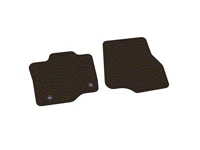 FLEXTREAD Factory Floorpan Fit Tire Tread/Scorched Earth Scene Front Floor Mats; Brown (15-24 F-150 Regular Cab)