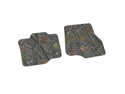 FLEXTREAD Factory Floorpan Fit Tire Tread/Scorched Earth Scene Front Floor Mats; Rugged Woods Camouflage (15-24 F-150 Regular Cab)