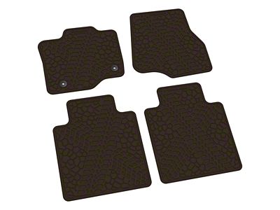 Factory Floorpan Fit Tire Tread/Scorched Earth Scene Front and Rear Floor Mats; Brown (15-25 F-150 SuperCab, SuperCrew)