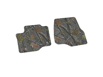 Factory Floorpan Fit Tire Tread/Scorched Earth Scene Front Floor Mats; Rugged Woods Camouflage (17-22 F-250 Super Duty Regular Cab)