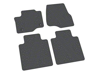 FLEXTREAD Factory Floorpan Fit Tire Tread/Scorched Earth Scene Front and Rear Floor Mats; Grey (17-22 F-250 Super Duty SuperCab, SuperCrew)