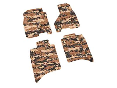 Factory Floorpan Fit Tire Tread/Scorched Earth Scene Front and Rear Floor Mats; Cyberflage Camouflage (09-11 RAM 1500 Quad Cab, Crew Cab)