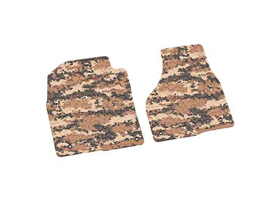 FLEXTREAD Factory Floorpan Fit Tire Tread/Scorched Earth Scene Front Floor Mats; Cyberflage Camouflage (12-18 RAM 1500)