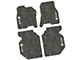 FLEXTREAD Factory Floorpan Fit Tire Tread/Scorched Earth Scene Front and Rear Floor Mats with White RAM Logo and Text Insert; Rugged Woods (19-24 RAM 1500 Crew Cab)