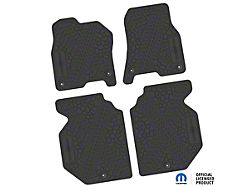 Factory Floorpan Fit Tire Tread/Scorched Earth Scene Front and Rear Floor Mats with Lone Star Insert; Black (19-24 RAM 1500 Crew Cab)