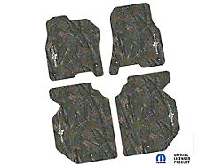 Factory Floorpan Fit Tire Tread/Scorched Earth Scene Front and Rear Floor Mats with White Lone Star Insert; Rugged Woods (19-24 RAM 1500 Crew Cab)