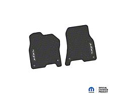 Factory Floorpan Fit Tire Tread/Scorched Earth Scene Front Floor Mats with White TRX Insert; Black (19-24 RAM 1500)
