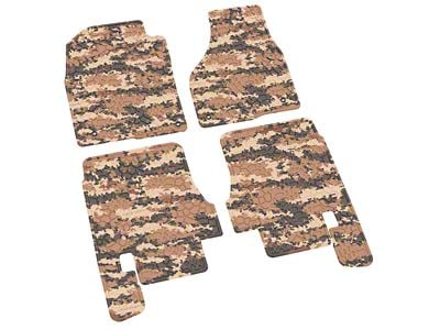FLEXTREAD Factory Floorpan Fit Tire Tread/Scorched Earth Scene Front and Rear Floor Mats; Cyberflage Camouflage (12-18 RAM 2500 Mega Cab)