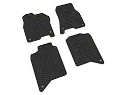Factory Floorpan Fit Tire Tread/Scorched Earth Scene Front and Rear Floor Mats; Black (19-26 RAM 3500 Crew Cab)