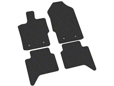 FLEXTREAD Factory Floorpan Fit Tire Tread/Scorched Earth Scene Front and Rear Floor Mats; Black (19-24 Ranger SuperCrew)