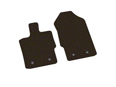 Factory Floorpan Fit Tire Tread/Scorched Earth Scene Front Floor Mats; Brown (19-25 Ranger)