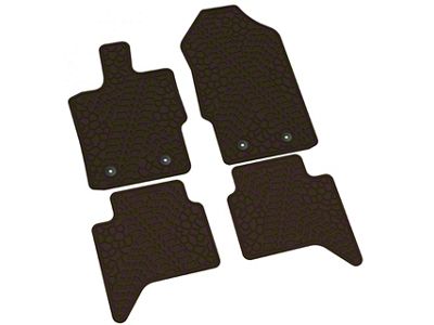 Factory Floorpan Fit Tire Tread/Scorched Earth Scene Front and Rear Floor Mats; Brown (19-25 Ranger SuperCrew)