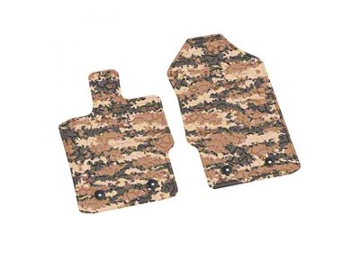 Factory Floorpan Fit Tire Tread/Scorched Earth Scene Front Floor Mats; Cyberflage Camouflage (19-25 Ranger)