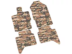 FLEXTREAD Factory Floorpan Fit Tire Tread/Scorched Earth Scene Front and Rear Floor Mats; Cyberflage Camouflage (19-24 Ranger SuperCrew)
