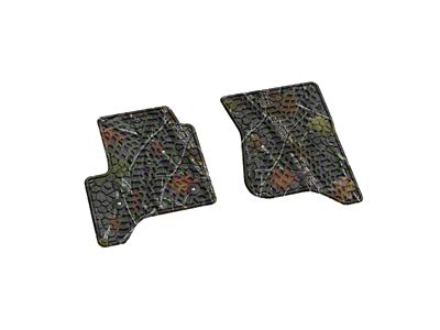 Factory Floorpan Fit Tire Tread/Scorched Earth Scene Front Floor Mats; Rugged Woods Camouflage (14-18 Sierra 1500 Regular Cab)
