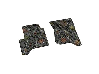 FLEXTREAD Factory Floorpan Fit Tire Tread/Scorched Earth Scene Front Floor Mats; Rugged Woods Camouflage (14-18 Sierra 1500 Regular Cab)