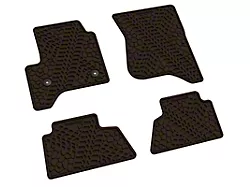 FLEXTREAD Factory Floorpan Fit Tire Tread/Scorched Earth Scene Front and Rear Floor Mats; Brown (14-18 Sierra 1500 Crew Cab)