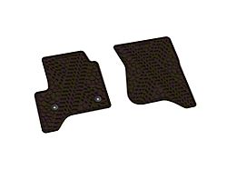 Factory Floorpan Fit Tire Tread/Scorched Earth Scene Front Floor Mats; Brown (14-18 Sierra 1500 Regular Cab)