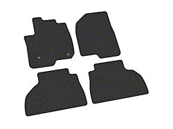 Factory Floorpan Fit Tire Tread/Scorched Earth Scene Front and Rear Floor Mats; Black (20-25 Sierra 2500 HD Double Cab)