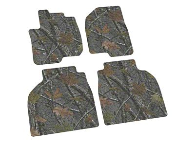 FLEXTREAD Factory Floorpan Fit Tire Tread/Scorched Earth Scene Front and Rear Floor Mats; Rugged Woods Camouflage (20-24 Sierra 2500 HD Crew Cab)