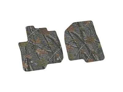 FLEXTREAD Factory Floorpan Fit Tire Tread/Scorched Earth Scene Front Floor Mats; Rugged Woods Camouflage (20-24 Sierra 3500 HD Regular Cab)