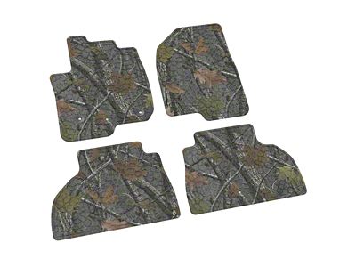 FLEXTREAD Factory Floorpan Fit Tire Tread/Scorched Earth Scene Front and Rear Floor Mats; Rugged Woods Camouflage (19-24 Silverado 1500 Double Cab)