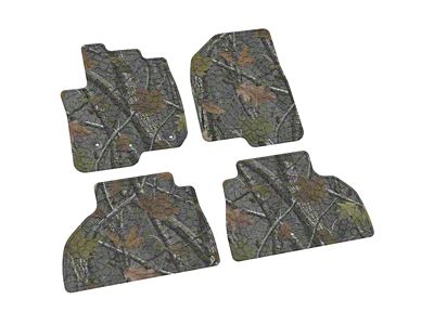 Factory Floorpan Fit Tire Tread/Scorched Earth Scene Front and Rear Floor Mats; Rugged Woods Camouflage (19-25 Silverado 1500 Double Cab)
