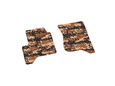 FLEXTREAD Factory Floorpan Fit Tire Tread/Scorched Earth Scene Front Floor Mats; Cyberflage Camouflage (14-18 Silverado 1500 Regular Cab)