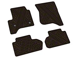 FLEXTREAD Factory Floorpan Fit Tire Tread/Scorched Earth Scene Front and Rear Floor Mats; Brown (14-18 Silverado 1500 Double Cab)