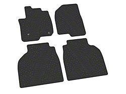 Factory Floorpan Fit Tire Tread/Scorched Earth Scene Front and Rear Floor Mats; Black (20-26 Silverado 3500 HD Crew Cab)