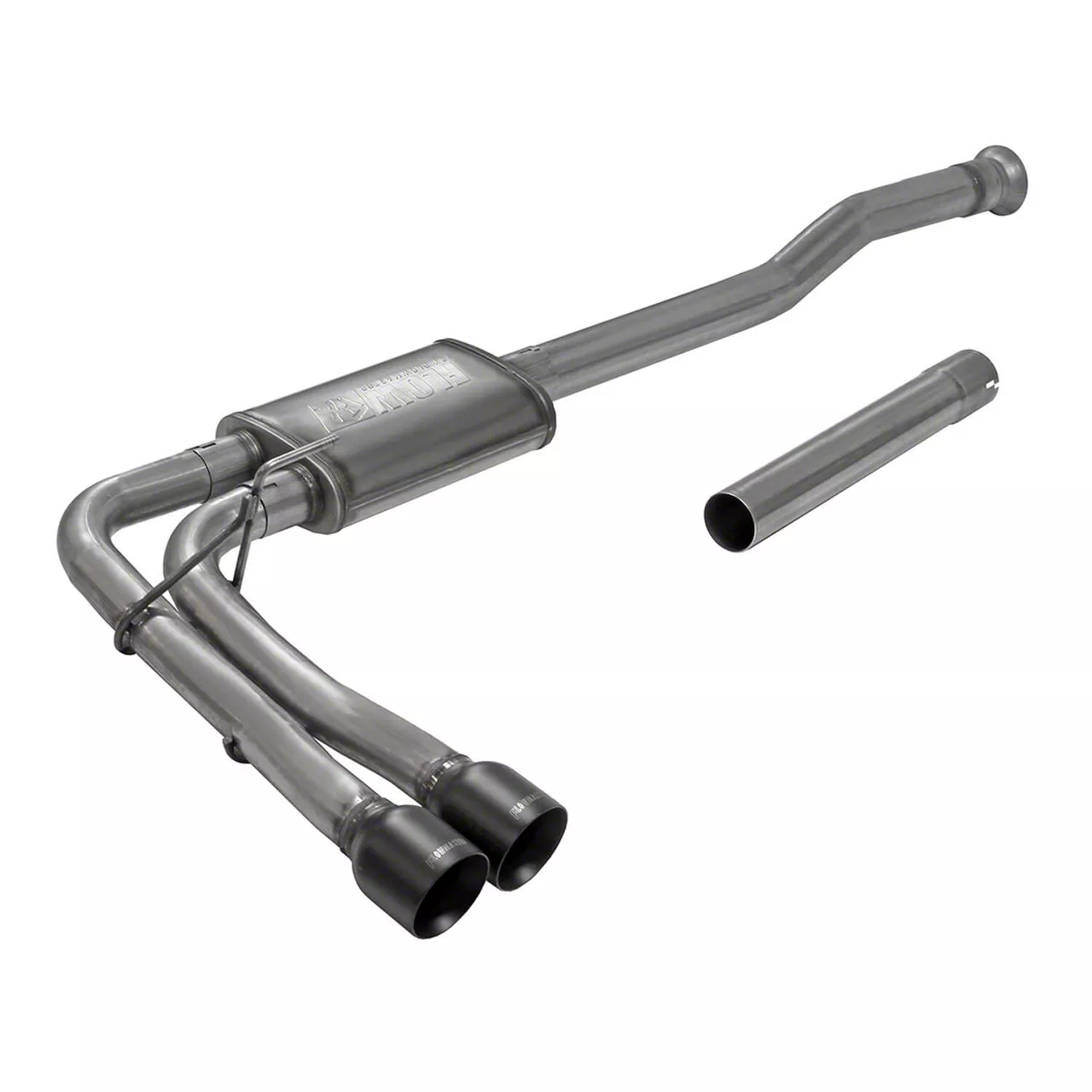 Flowmaster F150 FlowFX Dual Exhaust System with Black Tips; Middle