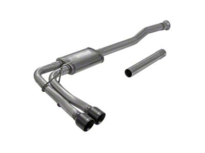 Flowmaster FlowFX Dual Exhaust System with Black Tips; Middle Side Exit (21-25 2.7L EcoBoost F-150)