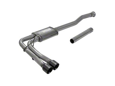 Flowmaster FlowFX Dual Exhaust System with Black Tips; Middle Side Exit (21-24 2.7L EcoBoost F-150)