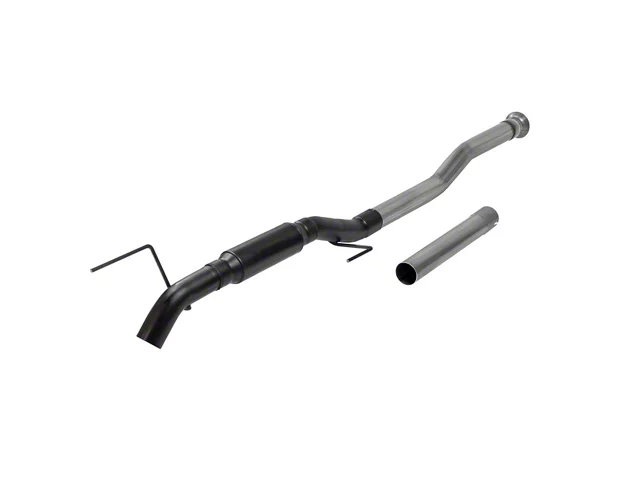 Flowmaster Outlaw Extreme Single Exhaust System with Black Tip; Turn Down (21-24 3.5L EcoBoost F-150, Excluding Raptor & Tremor)