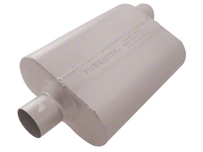Flowmaster 40 Series Delta Flow Center/Offset Oval Muffler; 2.50-Inch Inlet/2.50-Inch Outlet (Universal; Some Adaptation May Be Required)