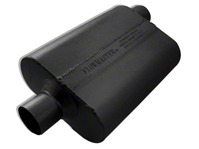 Flowmaster 40 Series Delta Flow Center/Offset Oval Muffler; 2.50-Inch Inlet/2.50-Inch Outlet (Universal; Some Adaptation May Be Required)