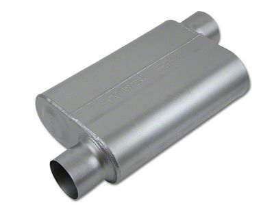 Flowmaster 40 Series Delta Flow Center/Offset Oval Muffler; 3-Inch Inlet/3-Inch Outlet (Universal; Some Adaptation May Be Required)