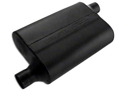 Flowmaster 40 Series Delta Flow Offset/Offset Oval Muffler; 2-Inch Inlet/2-Inch Outlet (Universal; Some Adaptation May Be Required)