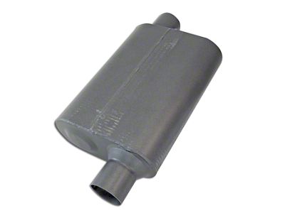 Flowmaster 40 Series Delta Flow Offset/Offset Oval Muffler; 2.50-Inch Inlet/2.50-Inch Outlet (Universal; Some Adaptation May Be Required)